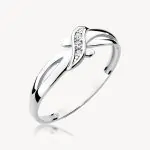 Pierścionek zaręczynowy białe złoto diament