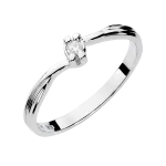 Pierścionek Zaręczynowy In Love Białe Złoto Diament