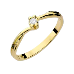 Pierścionek Zaręczynowy In Love Żółte Złoto Diament