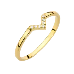 Pierścionek Zaręczynowy In Love Żółte Złoto Diamenty